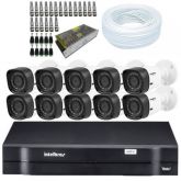 KIT CFTV INTELBRAS HDCVI COM 08 CÃMERAS INSTALADO